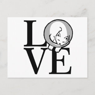 Cat-Liebe Klicken Sie, um die Dekorfarbe anzupasse Postkarte