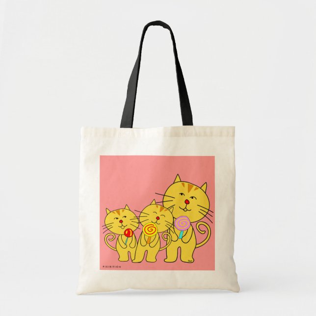 Cat Liebe Lollipop Bag Tragetasche (Vorne)
