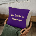 Cat Liebe Reinst Personalisieren Niedlich Funny Co Kissen<br><div class="desc">Das "Cat Liebe Purest Personalisierte Niedliche Zitate Cooles Lila Kissen-Kissen" sorgt für ein noch besseres Dekor. Dieses charmante Kissen ist perfekt für Katzenliebhaber und bringt Spaß und Wärme in jeden Raum. Gemütlicher und stilvoller Stil, ein Muss für jeden Liebhaber der Feline. Jetzt shoppen! Verwenden Sie das Design-Tool, um Ihren Stil...</div>