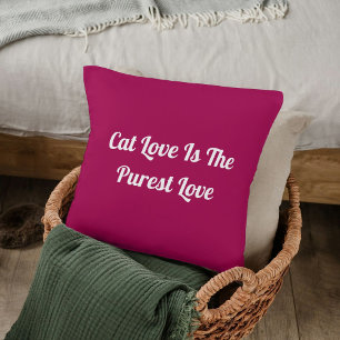 Cat Liebe Reinst Personalisieren Niedliches Zitat  Kissen