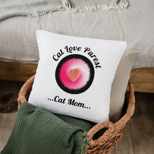 Cat Liebe Reinst Personalisiert Funny Zitat Weiß Kissen