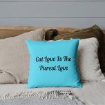 Cat Liebe Reinst Personalisiert Niedlich Funny Zit Kissen<br><div class="desc">Das "Cat Liebe Purest Personalisiert Niedlich Funny Quote Blue Throw Kissen" sorgt für eine noch bessere Dekoration. Dieses charmante Kissen ist perfekt für Katzenliebhaber und bringt Spaß und Wärme in jeden Raum. Gemütlicher und stilvoller Stil, ein Muss für jeden Liebhaber der Feline. Jetzt shoppen! Verwenden Sie das Design-Tool, um Ihren...</div>