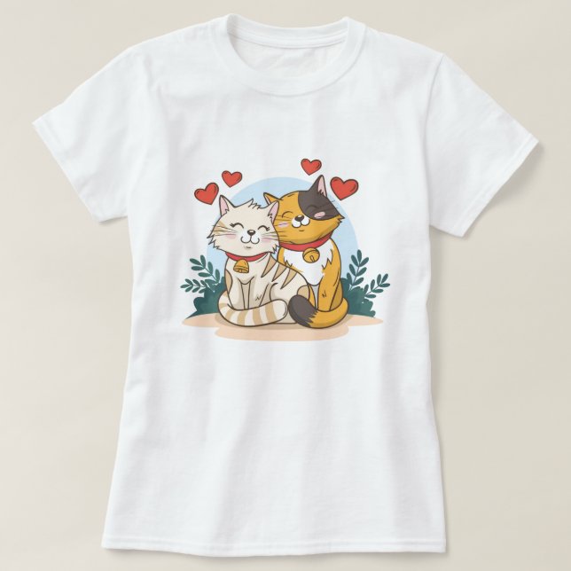 Cat Liebe T - Shirt (Design vorne)