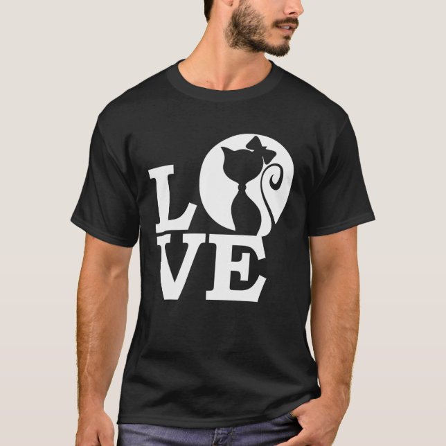 Cat-Liebe T-Shirt (Vorderseite)