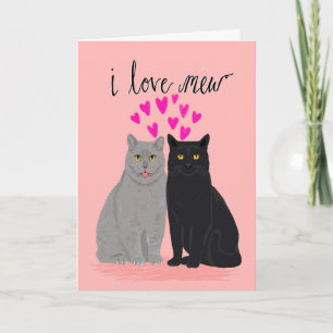 Cat Liebe Valentinstag - I Liebe Zwei Katzen Karte