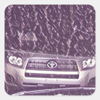 Cat-Lieben Rain Mixed Media Quadratischer Aufkleber