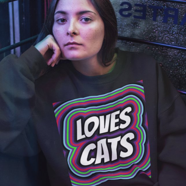 CAT-LIEBEN RETRO CAT-T - SHIRT (Von Creator hochgeladen)
