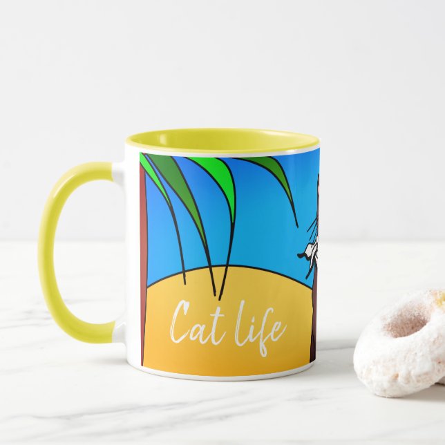 "Cat Life" Tasse (Mit Donut)