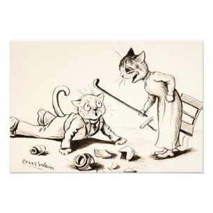 Cat Life von Louis Wain Fotodruck