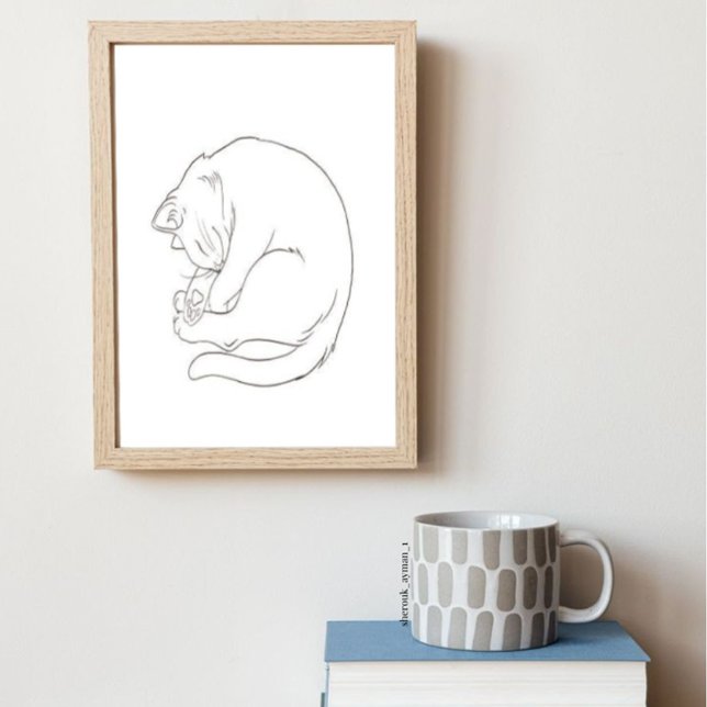 Cat Line Art Poster (Von Creator hochgeladen)