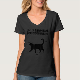 Cat Linux Terminal für Anfänger T-Shirt