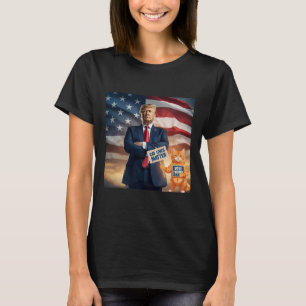 Cat Lives Problem Abstimmung über Trump US Flag Fu T-Shirt