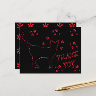 CAT LLINE ART POSTKARTE