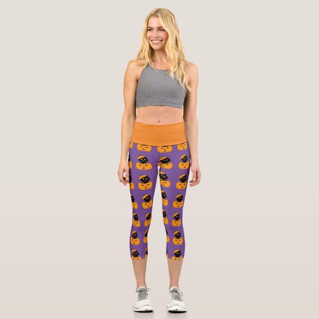 Cat-lloween Capri Leggings (Vorderseite)