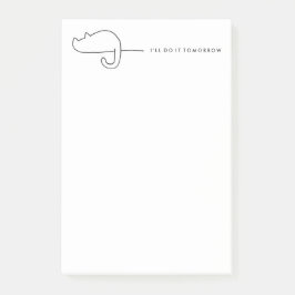 Cat Loaf Sketch Procrastinator Portrait Notepad Post-it Klebezettel