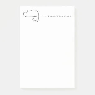 Cat Loaf Sketch Procrastinator Portrait Notepad Post-it Klebezettel