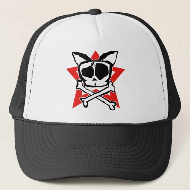 Cat Logo Hat Truckerkappe (Vorderseite)
