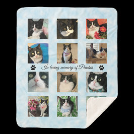 Cat Loss Memorial 12 Photo Sherpa Blanket Sherpadecke