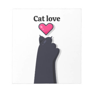 cat love notizblock