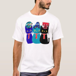 Cat Love Quote Minimalist Typography Design T-Shirt