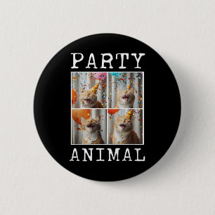 Cat Lover Animal Themed Happy Cat Birthday Button