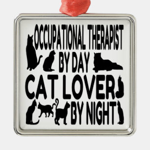 Cat Lover Arbeitstherapeut Ornament Aus Metall