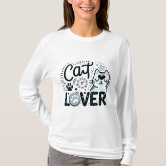 Cat Lover Art Long Sleeve T - Shirt