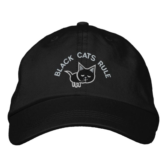 Cat Lover bestickter Hut (Vorderseite)