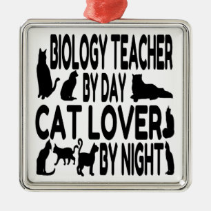 Cat Lover Biologielehrer Ornament Aus Metall