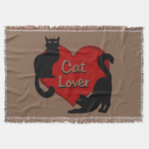 Cat Lover Blanket Le Chat Black Cat Throw Blanket Decke