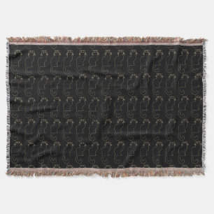 Cat Lover Blanket Le Chat Black Cat Throw Blanket Decke