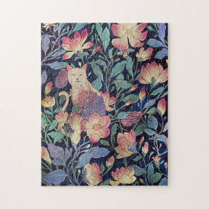 Cat Lover Cat and Magnolia Blume Puzzle