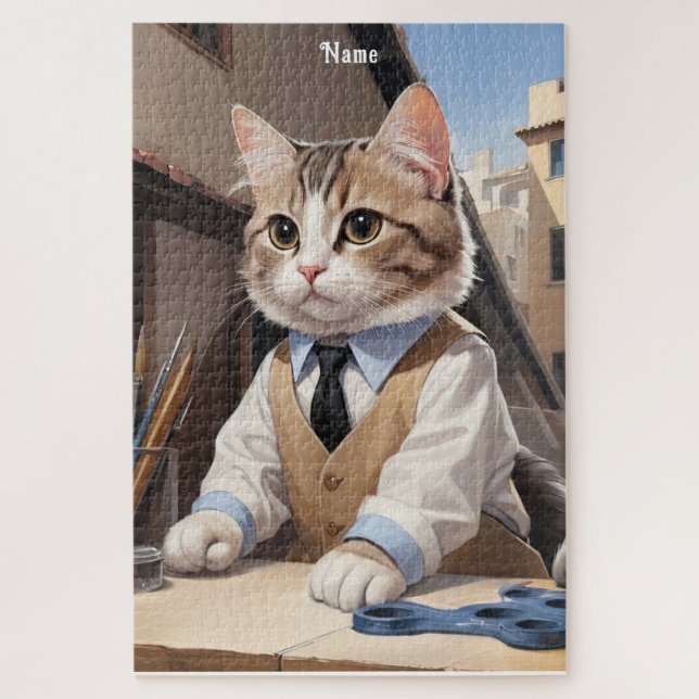 Cat Lover, Cat Architect Puzzle (Vertikal)