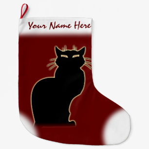 Cat Lover Christmas Strumpf Individueller Strumpf Großer Weihnachtsstrumpf