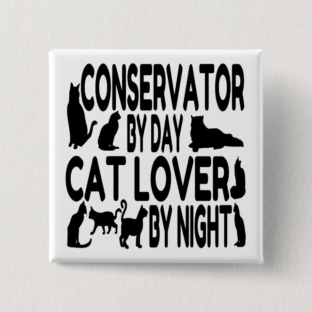 Cat Lover Conservator Button (Vorderseite)