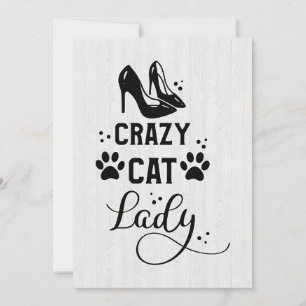 Cat Lover Crazy Cat Lady Dankeskarte