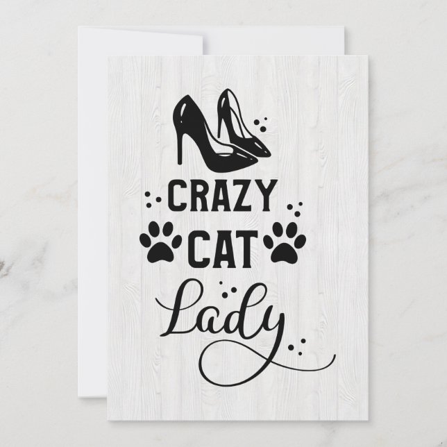 Cat Lover Crazy Cat Lady Dankeskarte (Vorderseite)