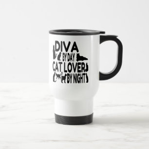 Cat Lover Diva Reisebecher