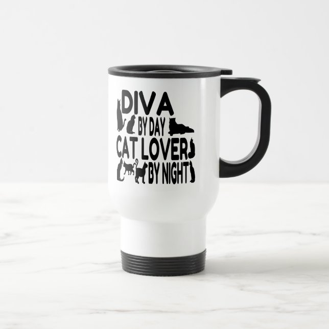 Cat Lover Diva Reisebecher (Rechts)