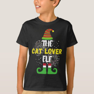 Cat Lover Elf Familie passt Weihnachtskostüm T-Shirt