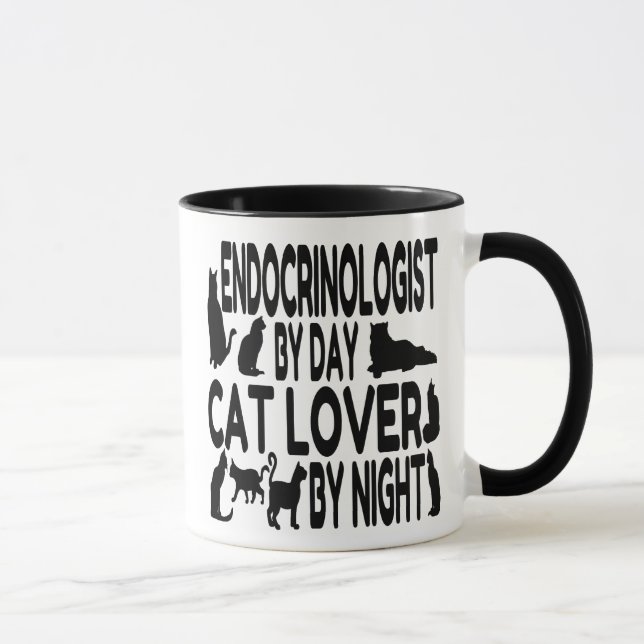 Cat Lover Endocrinologin Tasse (Rechts)