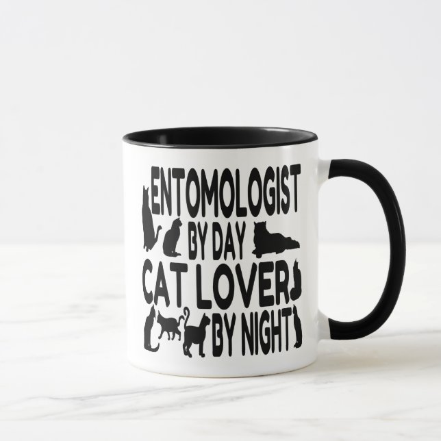 Cat Lover Entomologin Tasse (Rechts)