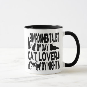 Cat Lover Environmentalist Tasse