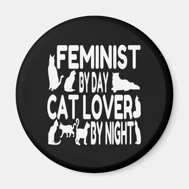 Cat Lover Feminist Magnet (Vorne)
