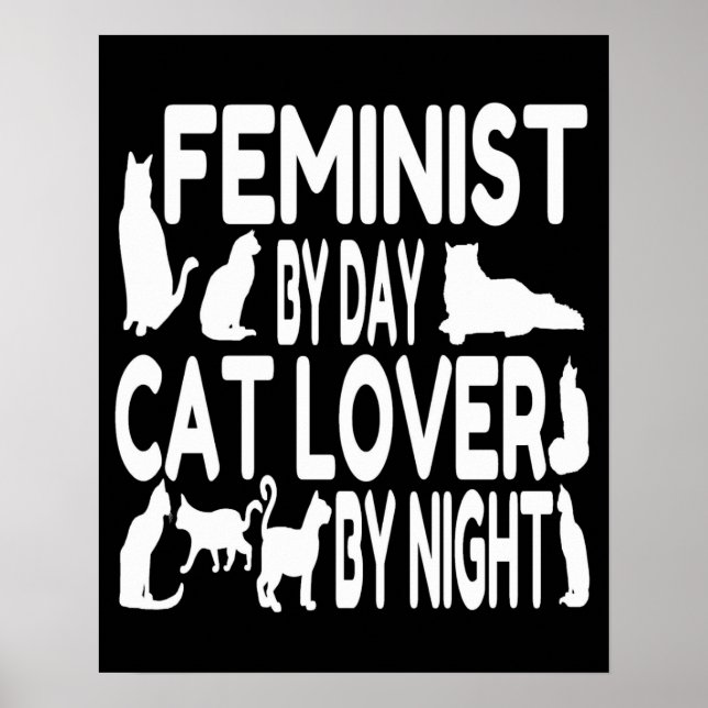 Cat Lover Feminist Poster (Vorne)