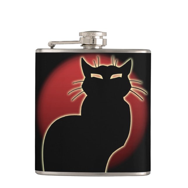 Cat Lover Flask Custom Cat Art Drinks Flaschen & G Flachmann (Vorderseite)