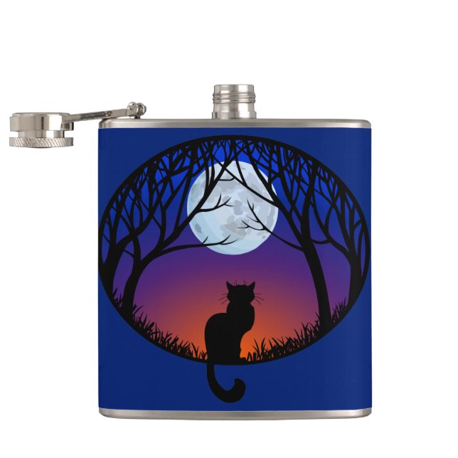Cat Lover Flask Custom Cat Art Drinks Flaschen & G Flachmann (Geöffnet)