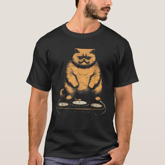 Cat Lover Fluffy Kitty Cat Kitten Scale Diät Funny T-Shirt (Vorderseite)