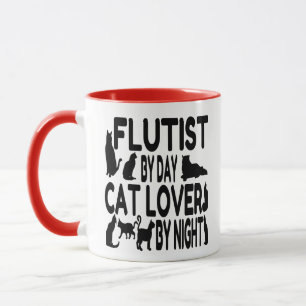 Cat Lover Flutist Tasse