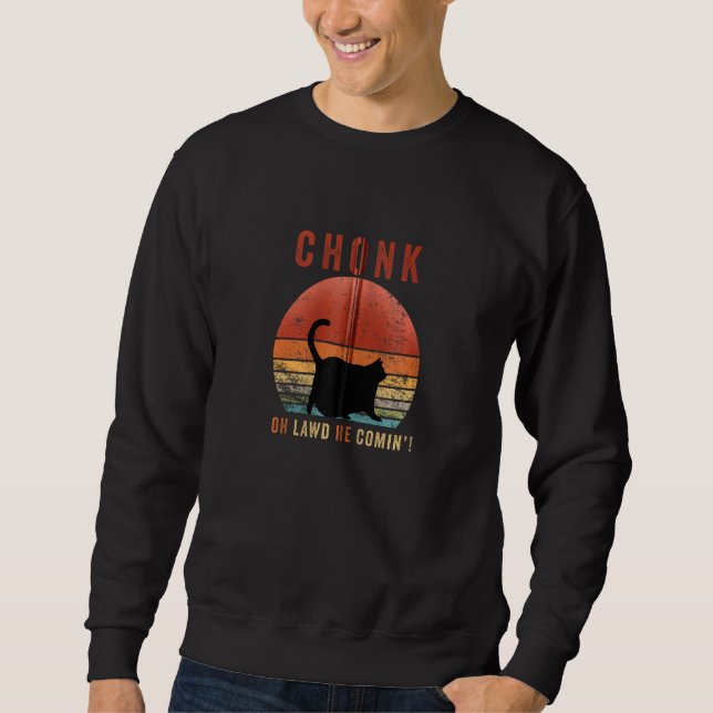 Cat Lover Funny Cat Meme Chonk Cat Zip Sweatshirt (Vorderseite)